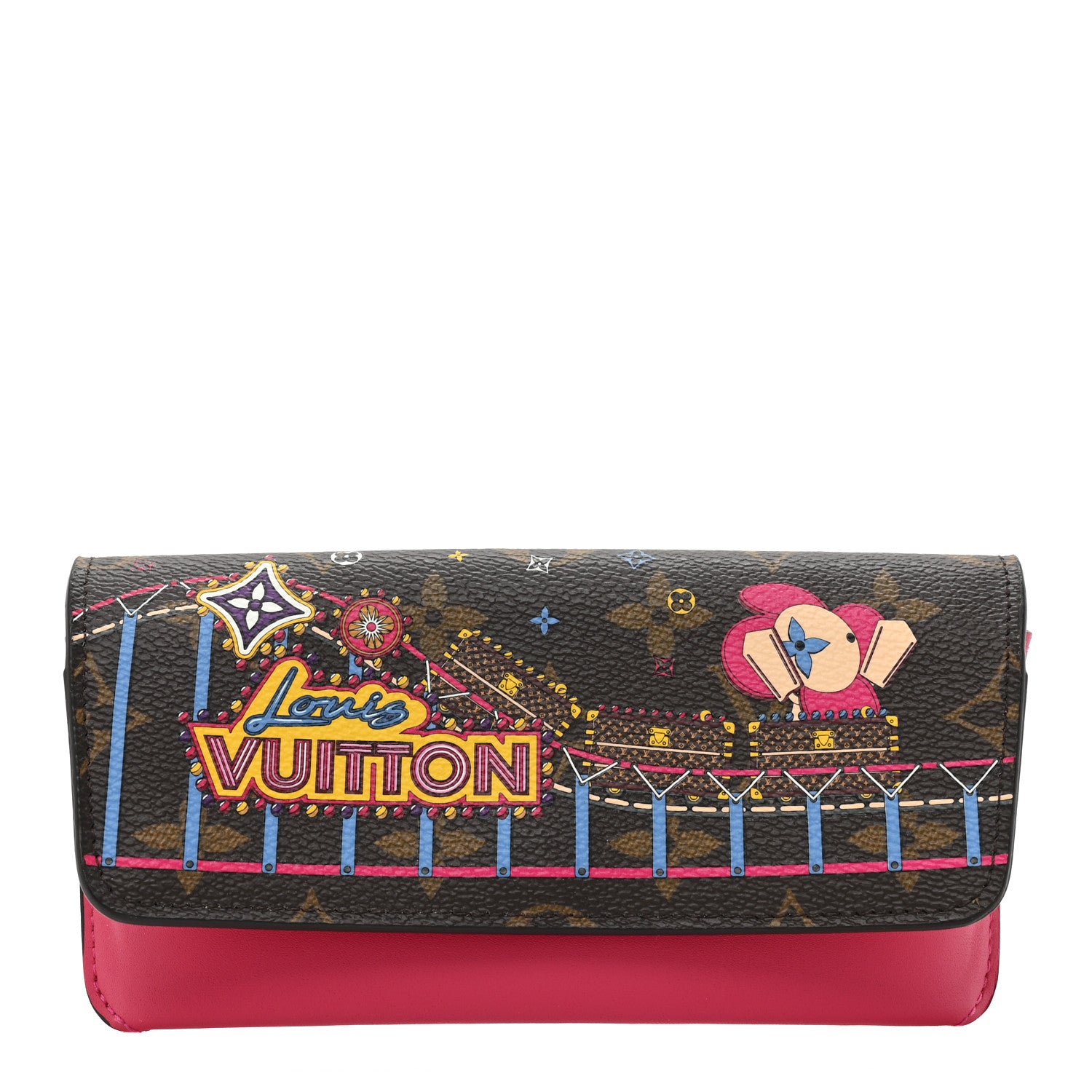Louis Vuitton Monogram 2020 Christmas Animation Roller Coaster Woody Glasses Case Pivoine 1 of 9