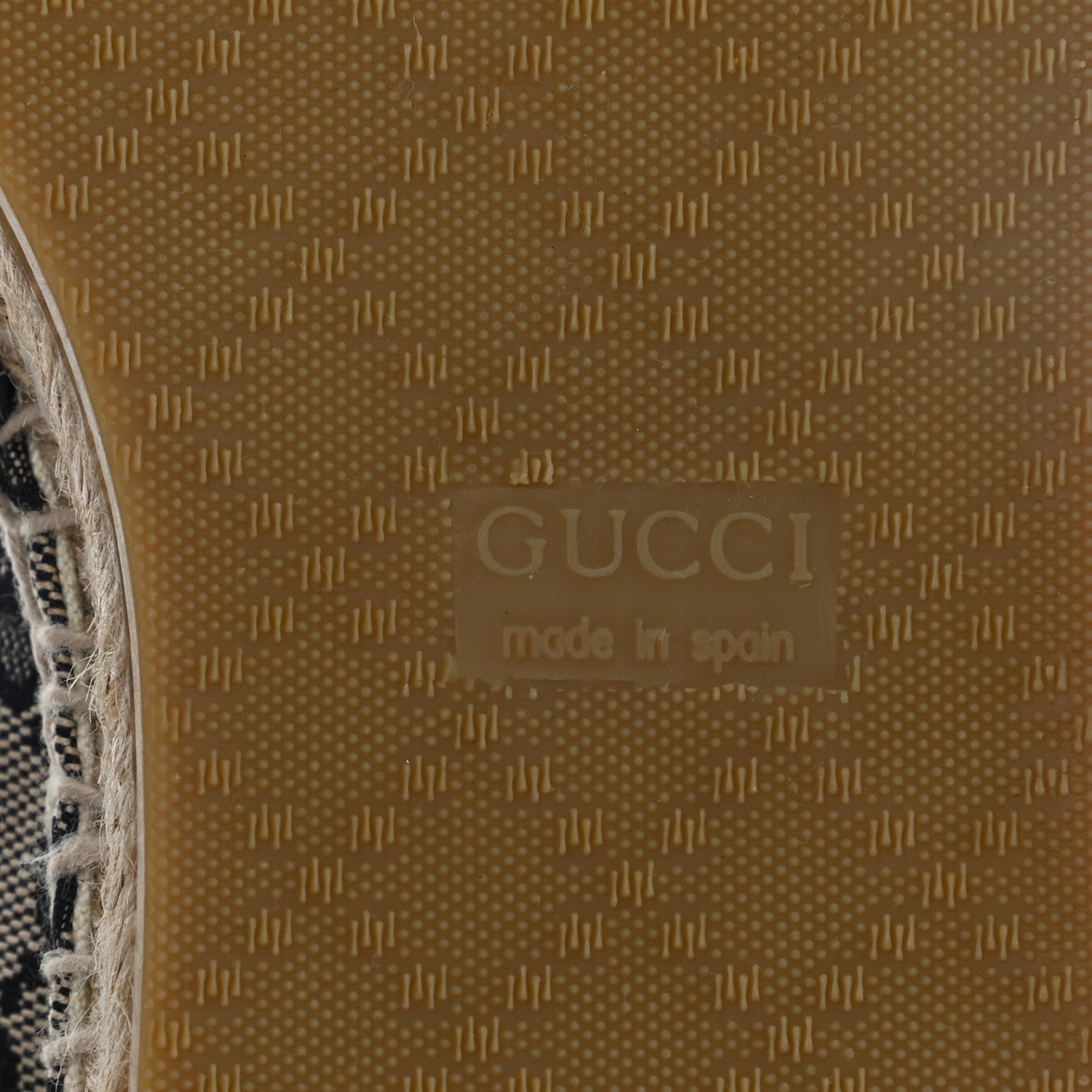 Gucci Monogram Miro Soft Calfskin Mens Espadrilles 6.5 Beige Blue 9 of 10