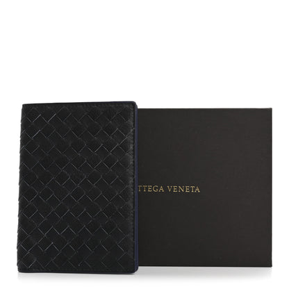 Bottega Veneta Nappa Intrecciato Passport Case Navy Blue 8 of 8