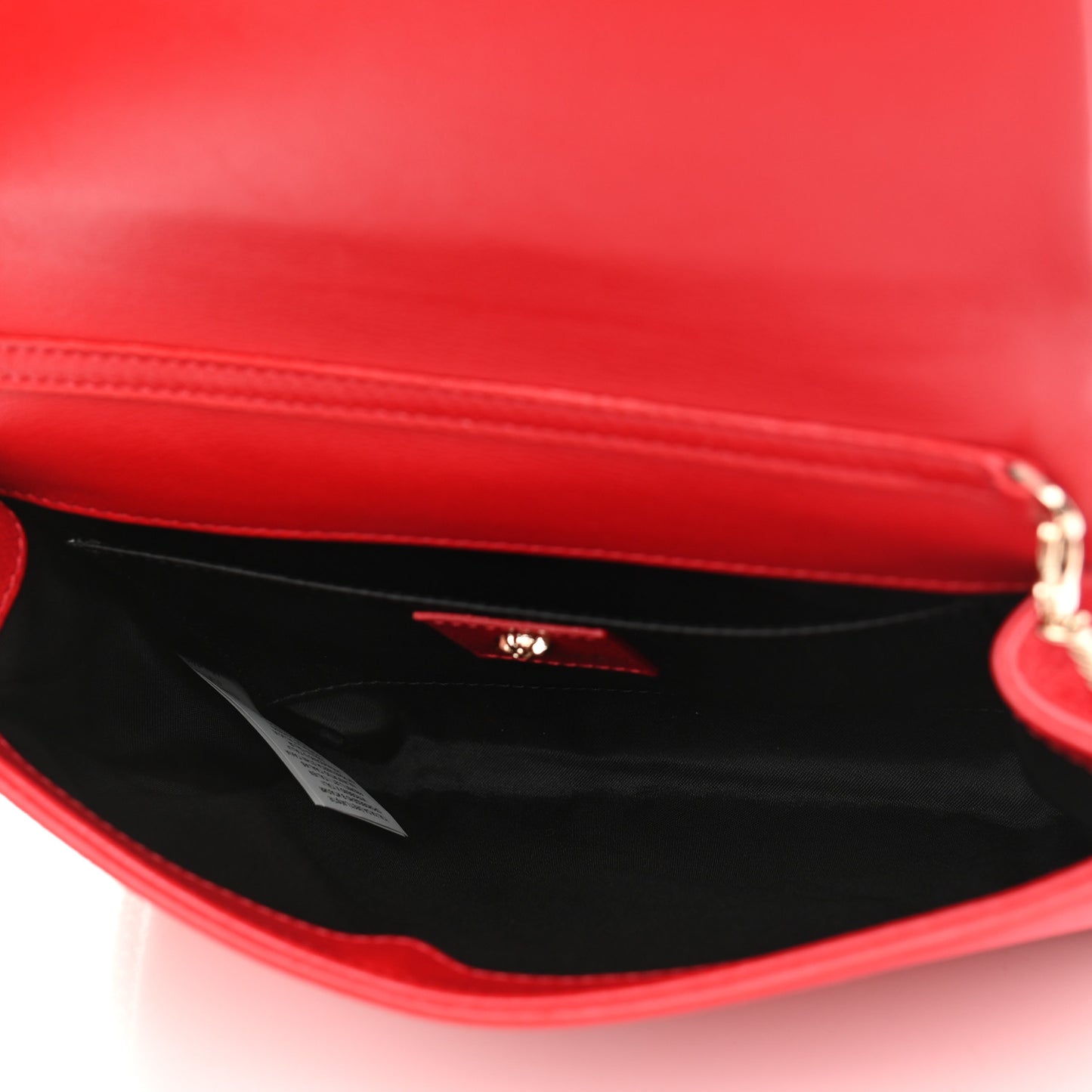 Suede Palazzo Crystal Chain Evening Bag Red