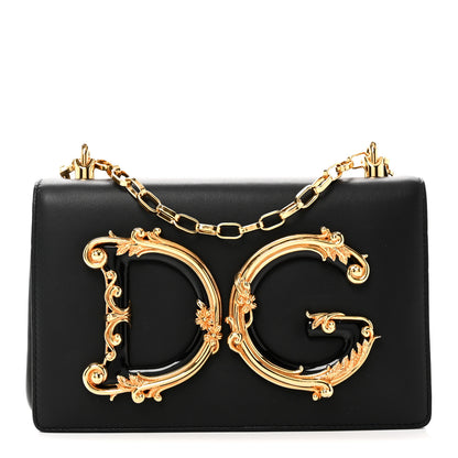 Dolce & Gabbana Nappa DG Girls Shoulder Bag Black 1 of 9