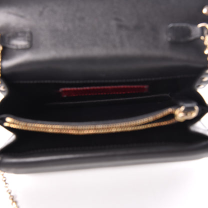 Valentino Garavani Calfskin Rockstud Wallet on Chain Black 5 of 15