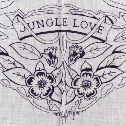 Hermes Cashmere Silk Jungle Love Tattoo Shawl 140 Gris Chine Iris 3 of 4