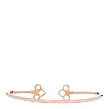 Tiffany 18K Rose Gold Diamond Fleur De Lis Wire Bracelet 2 of 4
