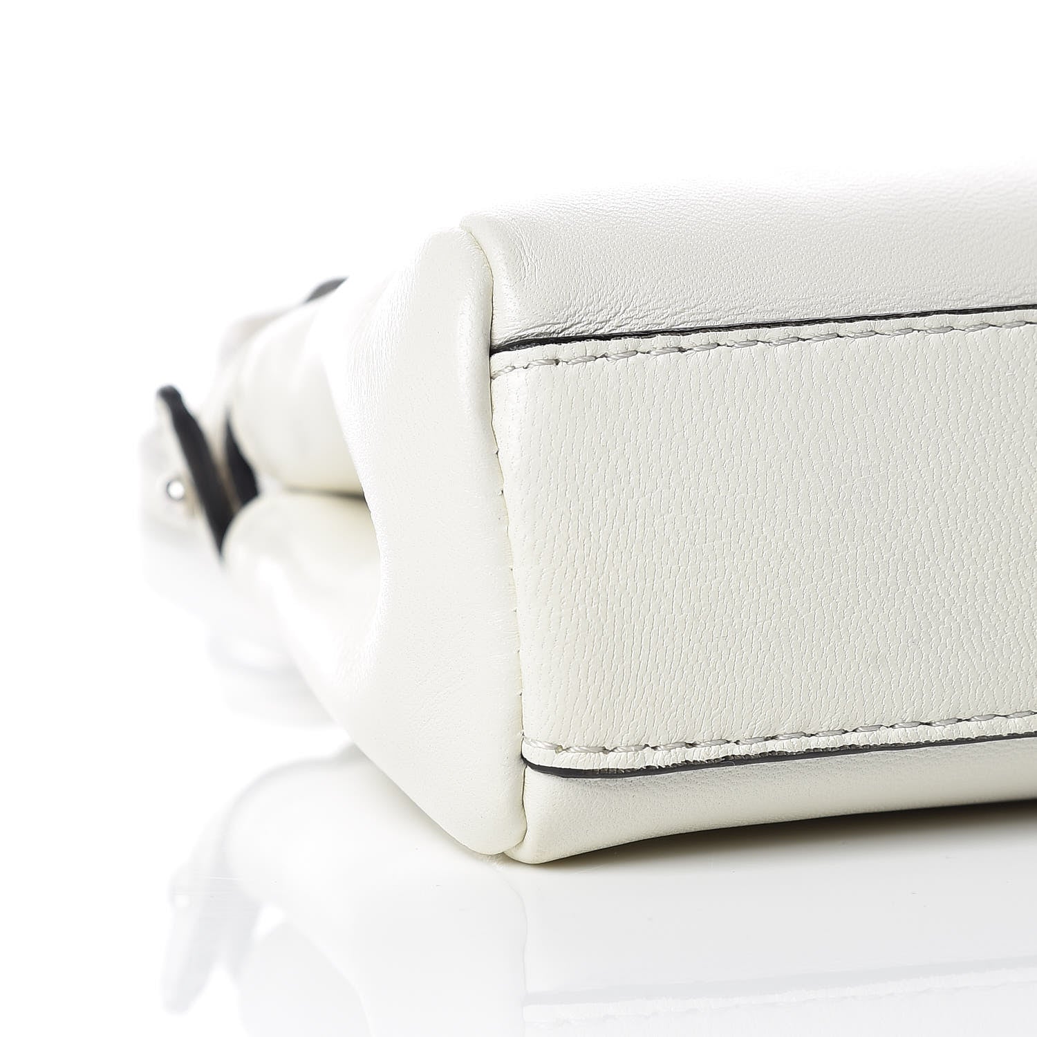 Fendi Shiny Nappa Micro Peekaboo Iconic Satchel White 8 of 9