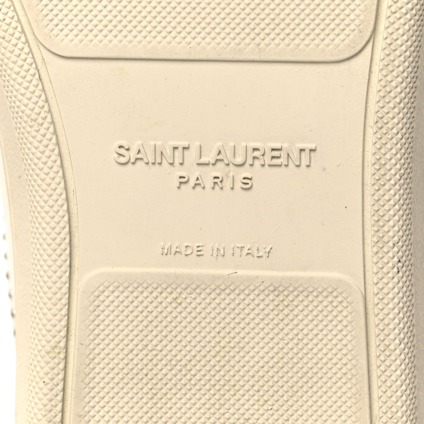 SAINT LAURENT Calfskin Studded SL/08 Low Top Sneakers 37.5 White
