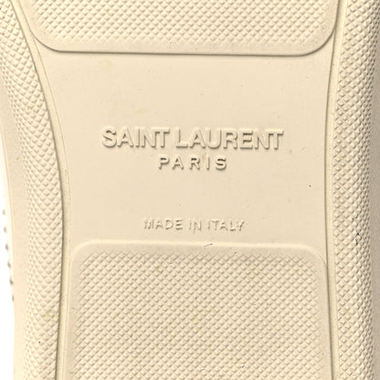 Saint Laurent SAINT LAURENT Calfskin Studded SL/08 Low Top Sneakers 37.5 White 7 of 9