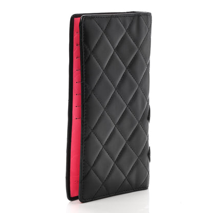 Chanel Calfskin Quilted Cambon Yen Wallet Black 3 of 8