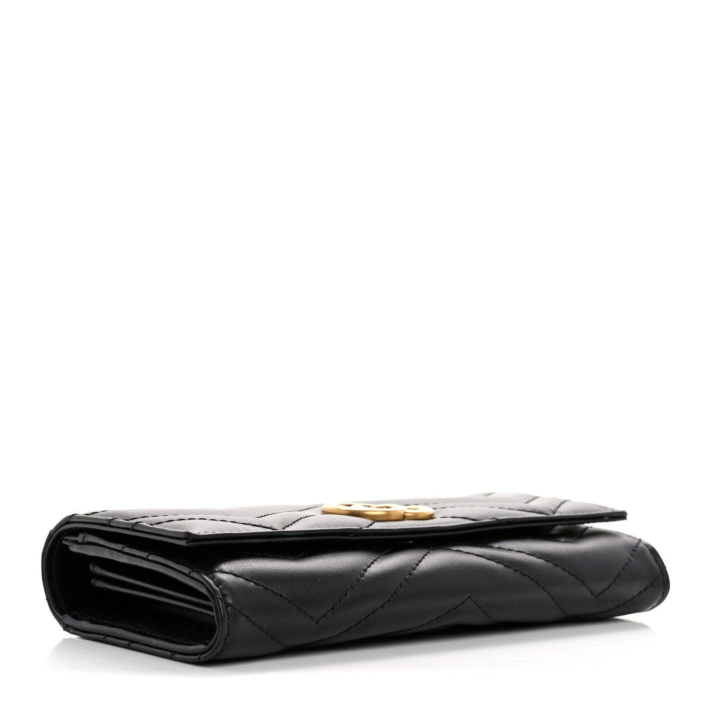Calfskin Matelasse GG Marmont Continental Wallet Black