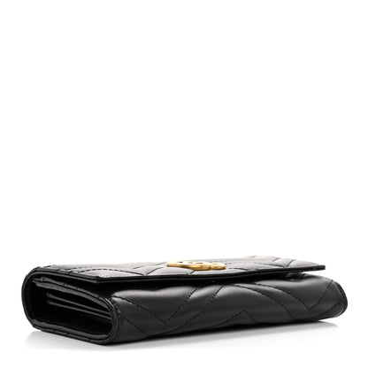 Gucci Calfskin Matelasse GG Marmont Continental Wallet Black 4 of 8