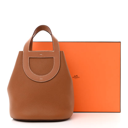 Hermes Taurillon Clemence Swift In-The-Loop 18 Bag Gold 11 of 11