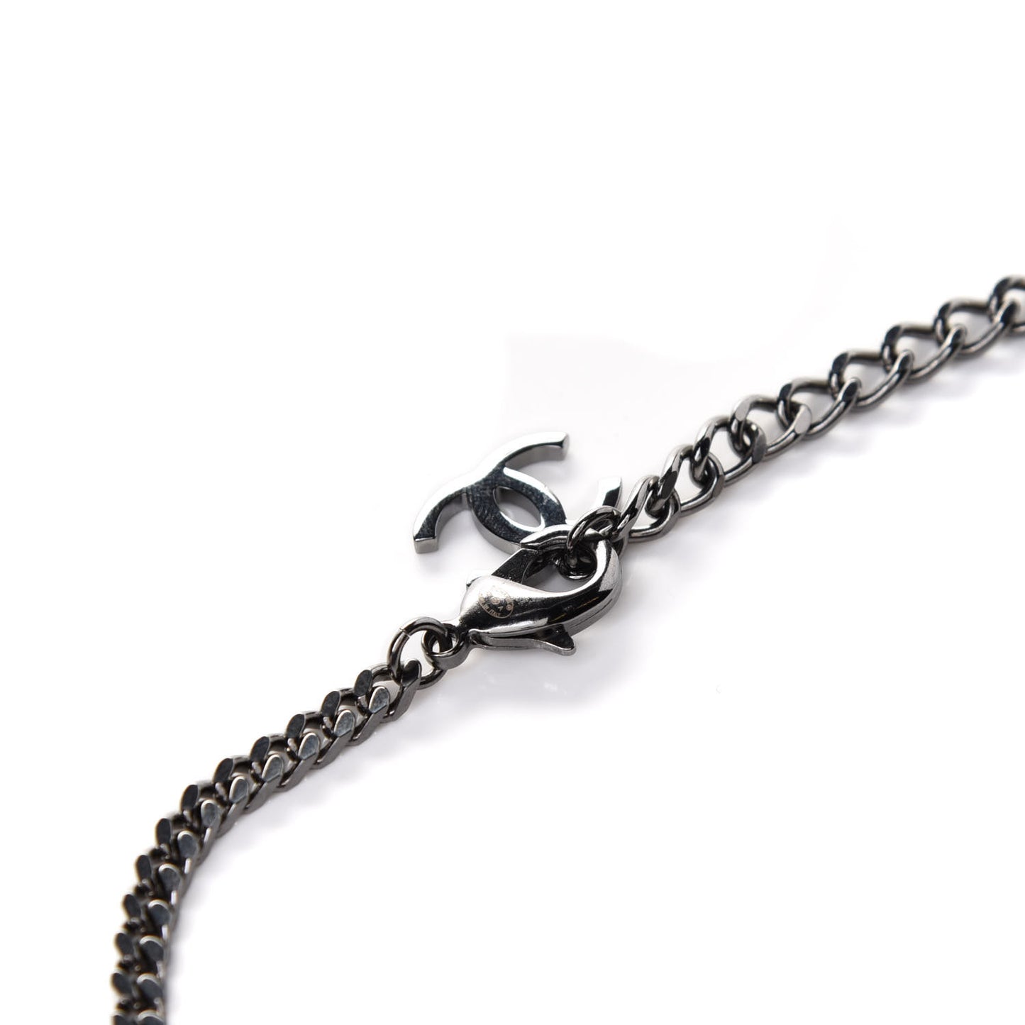 Ruthenium Crystal Chain CC Choker Silver