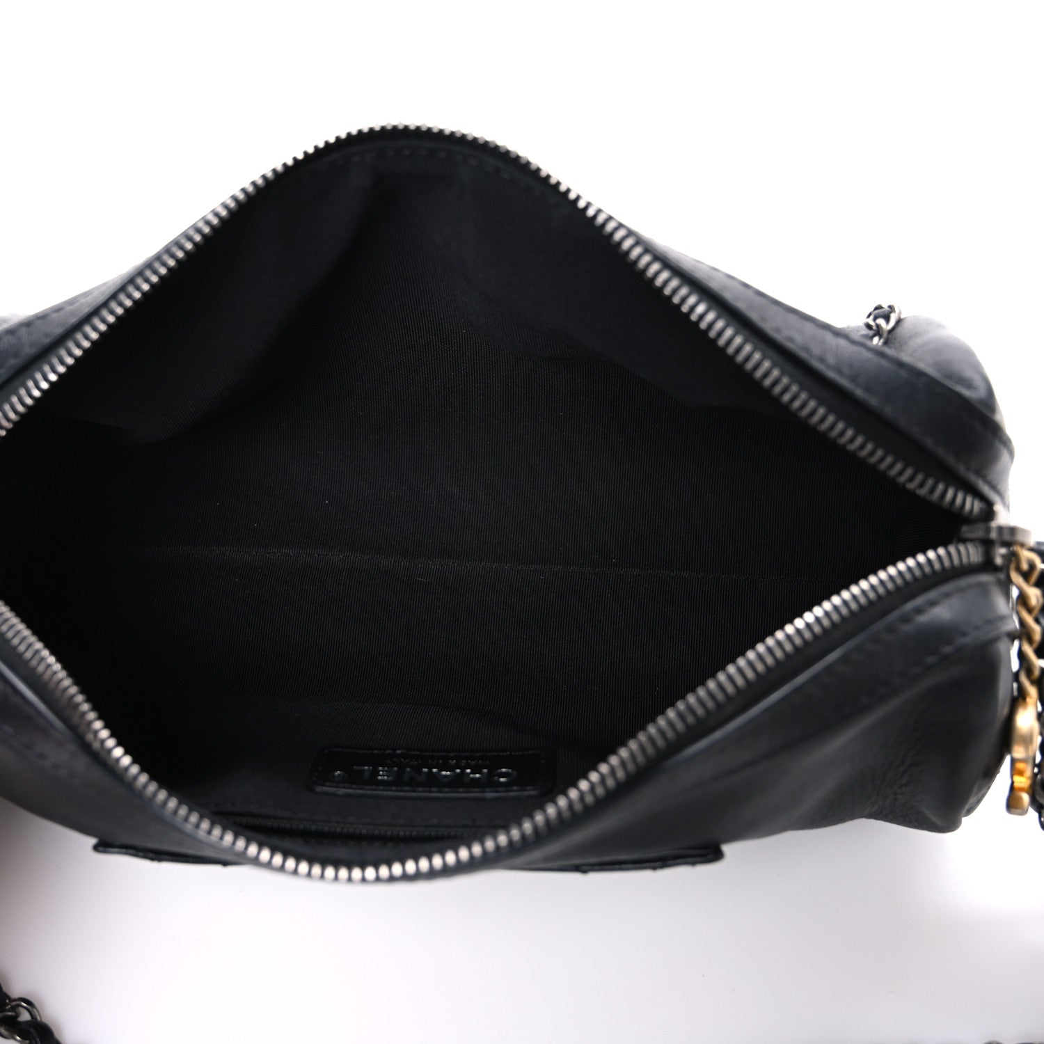 Chanel Metallic Lambskin Signe Bowling Bag Black 5 of 10