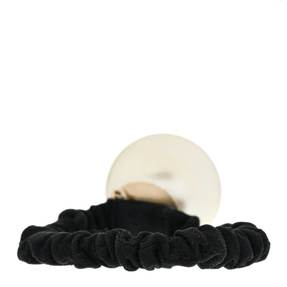 Chanel Pearl CC Hair Tie Black Gold Pearly White 4 of 4