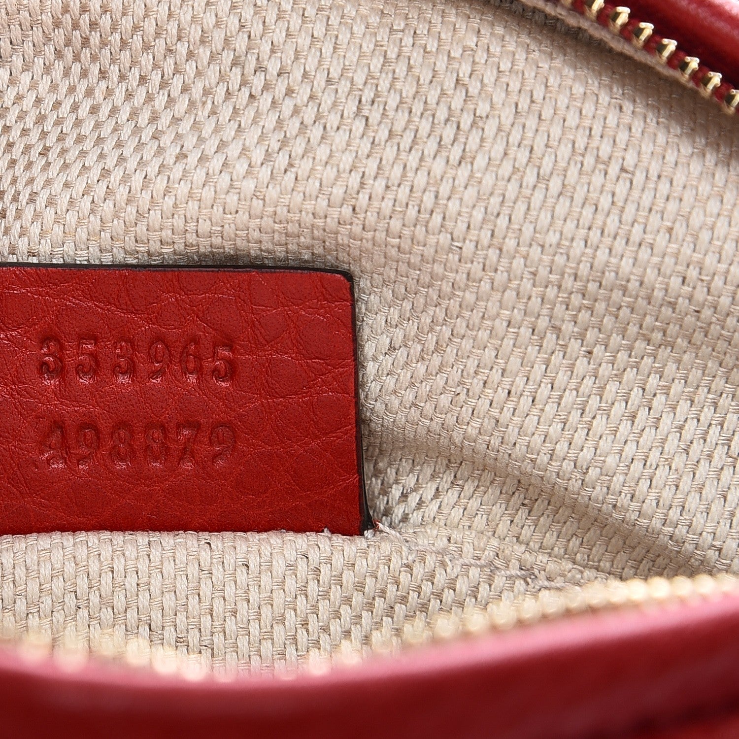 Gucci Pebbled Calfskin Mini Soho Chain Bag Tabasco Red 7 of 7