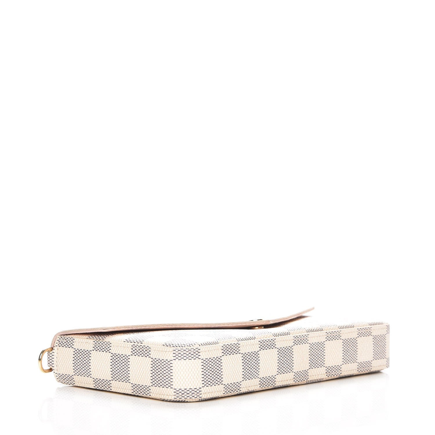 Louis Vuitton Damier Azur Pochette Felicie Chain Wallet Rose Ballerine 4 of 8