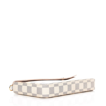 Louis Vuitton Damier Azur Pochette Felicie Chain Wallet Rose Ballerine 4 of 8
