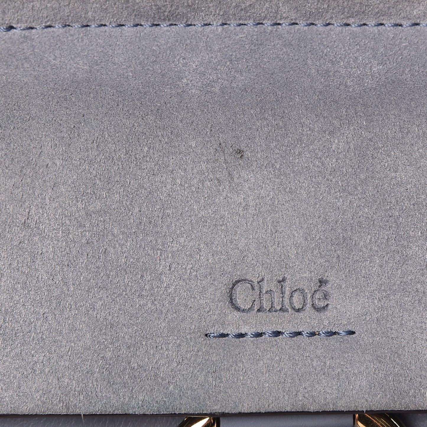 Suede Calfskin Mini Faye Bracelet Bag Washed Blue
