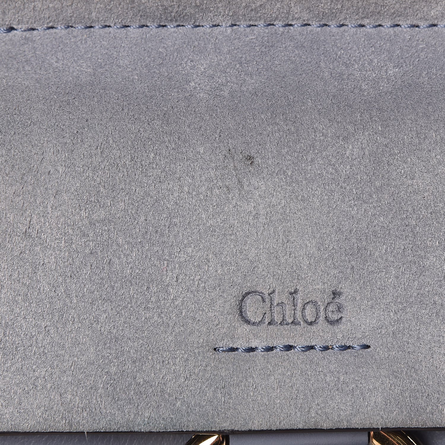 Chloe Suede Calfskin Mini Faye Bracelet Bag Washed Blue 10 of 14