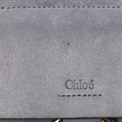 Chloe Suede Calfskin Mini Faye Bracelet Bag Washed Blue 10 of 14