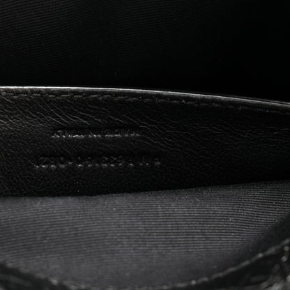 Saint Laurent Crinkled Calfskin Matelasse Monogram Baby Niki Chain Satchel Black 13 of 19
