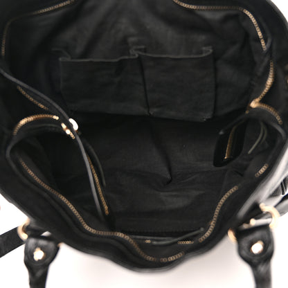 Balenciaga Chevre Gold Metallic Edge Hardware Velo Black 5 of 13