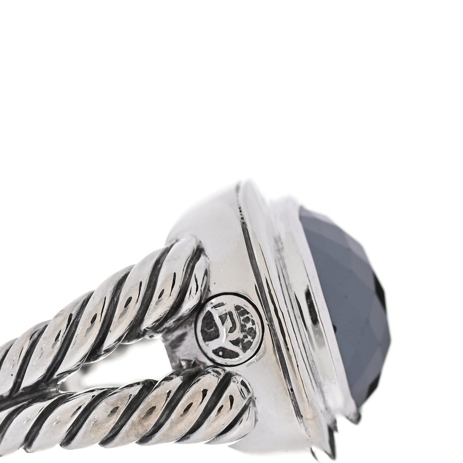 David Yurman Sterling Silver Hematine 14mm Albion Ring 52 6 6 of 6
