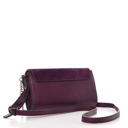 Chloe Suede Calfskin Mini Faye Shoulder Bag Intense Violine 3 of 9