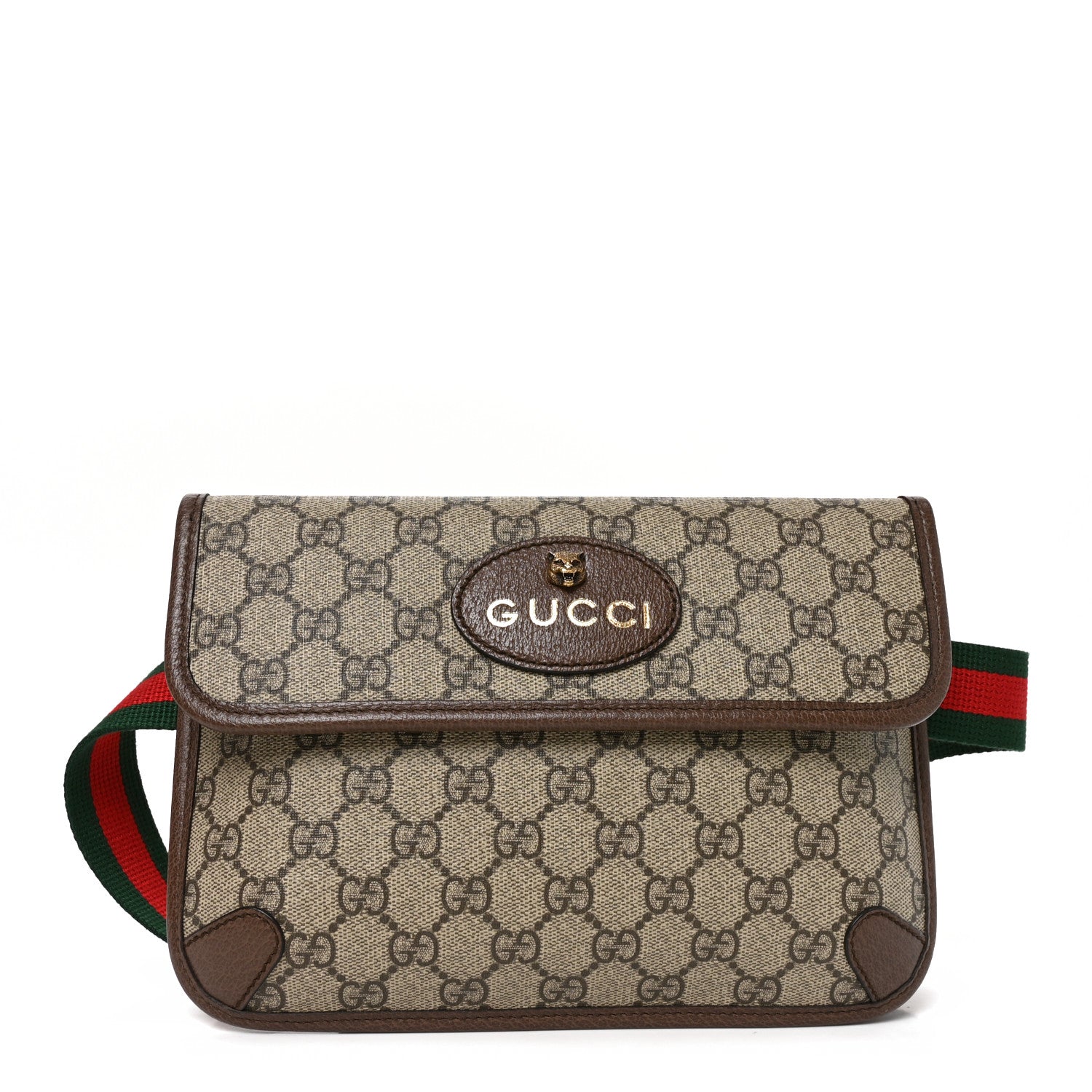 Gucci GG Supreme Monogram Neo Vintage Web Belt Bag Brown 1 of 10
