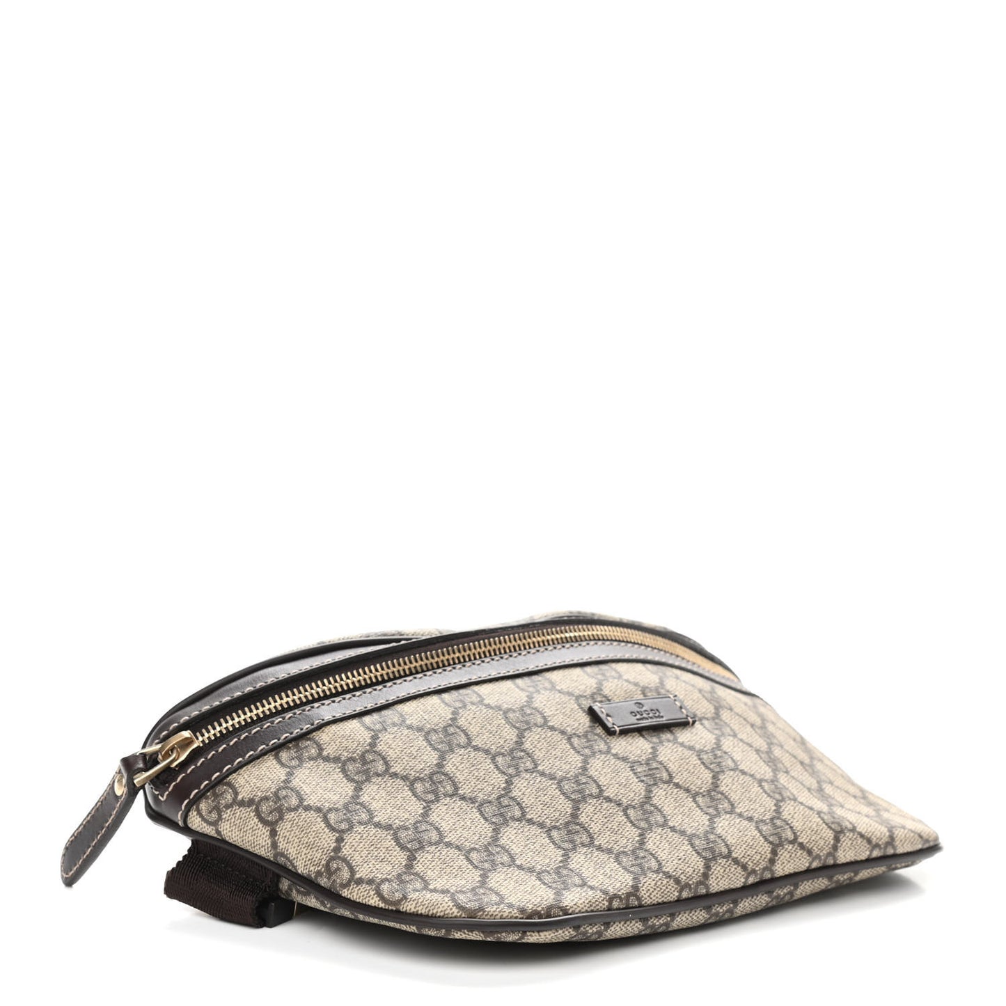 GG Supreme Monogram Belt Bag Dark Brown