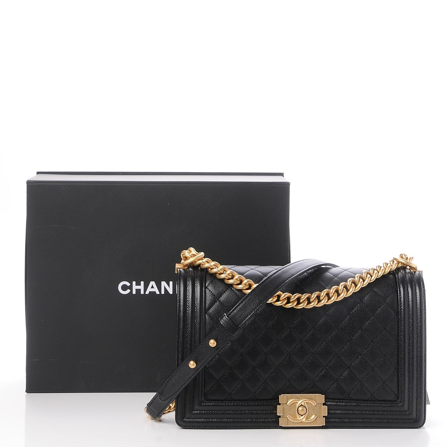 Caviar Quilted New Medium Boy Flap Black