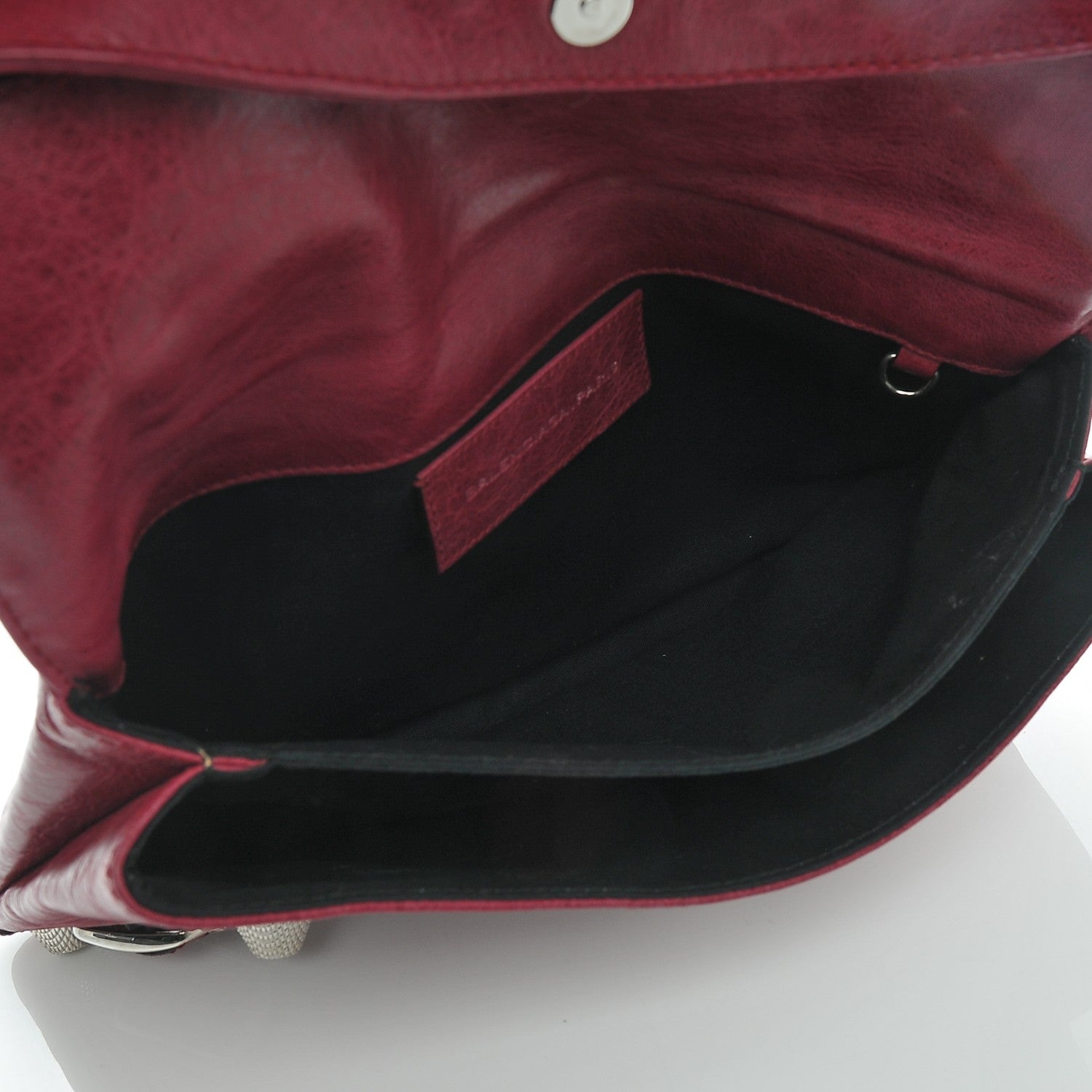 Balenciaga Agneau Giant 21 Silver Hardware Envelope Clutch Pourpre 5 of 6