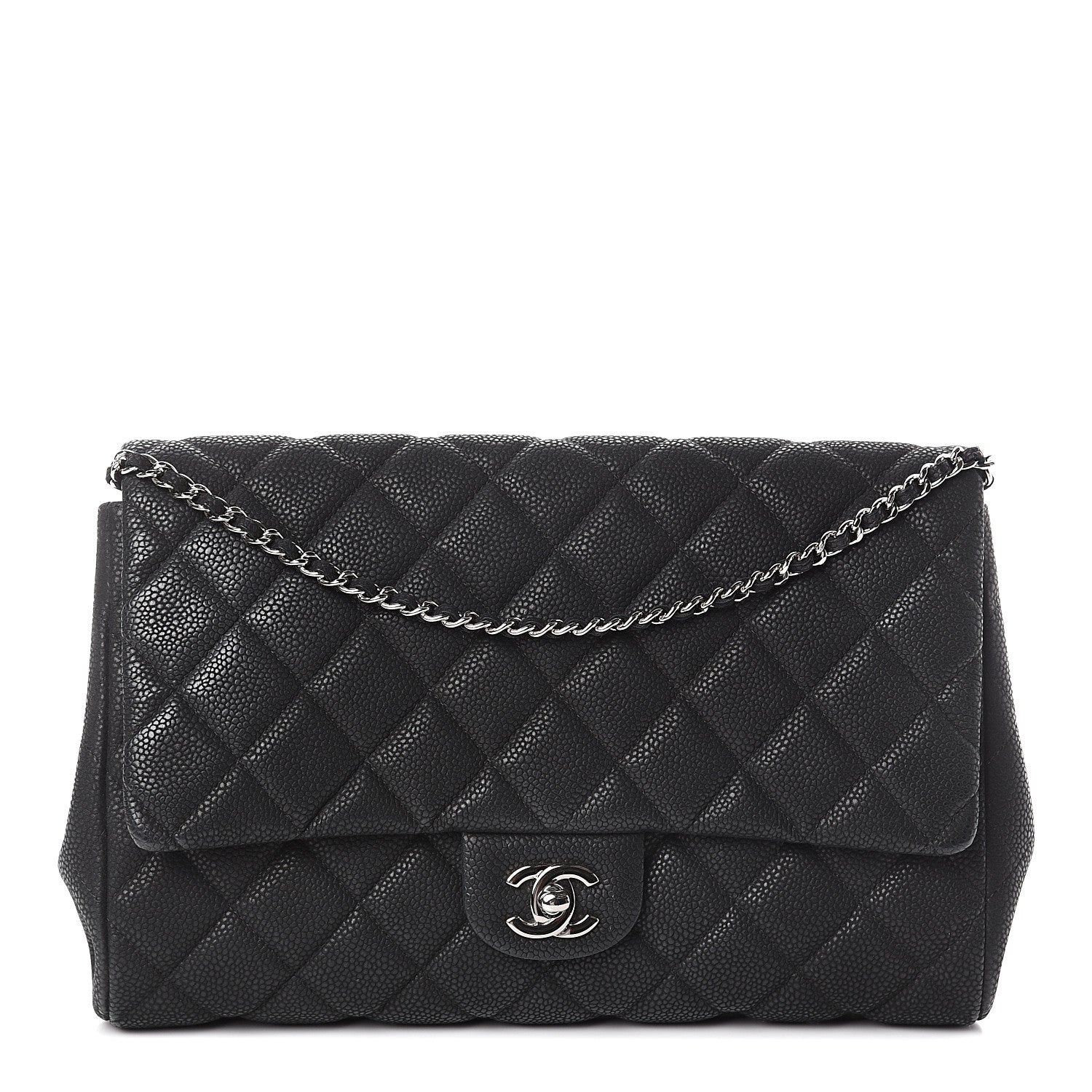 Chanel Caviar Quilted Clutch With Chain Flap Black 1 of 9