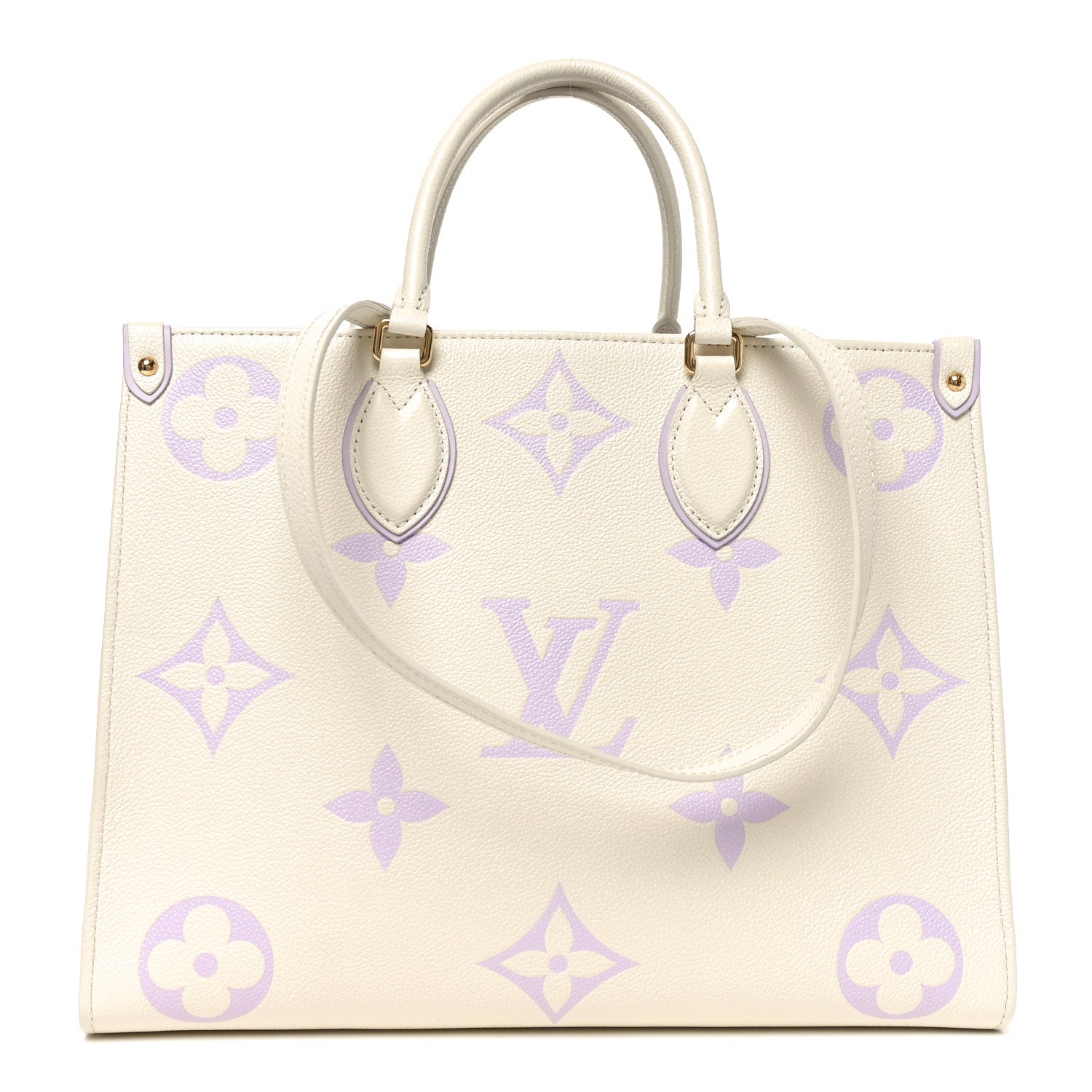 Louis Vuitton Empreinte Monogram Giant Onthego MM Latte Bubble Tea 1 of 9