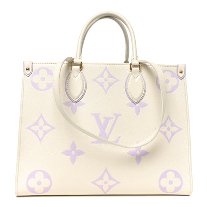 Louis Vuitton Empreinte Monogram Giant Onthego MM Latte Bubble Tea 1 of 9