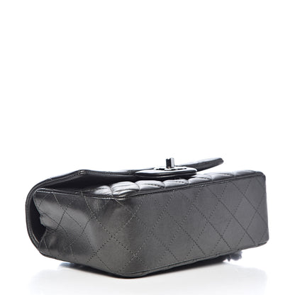 Chanel Metallic Calfskin Quilted Mini Rectangular Flap Charcoal Grey 4 of 13