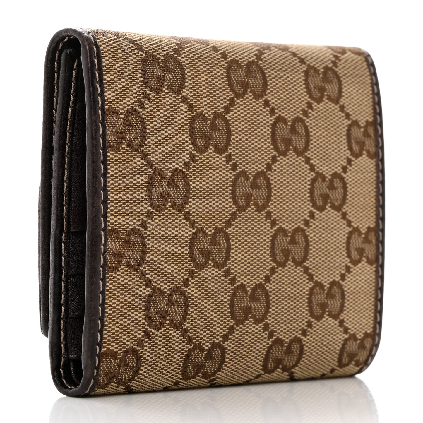 Monogram Britt Tri Fold Wallet Dark Brown