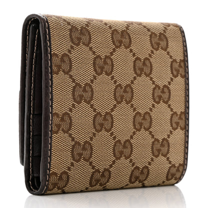 Gucci Monogram Britt Tri Fold Wallet Dark Brown 3 of 8