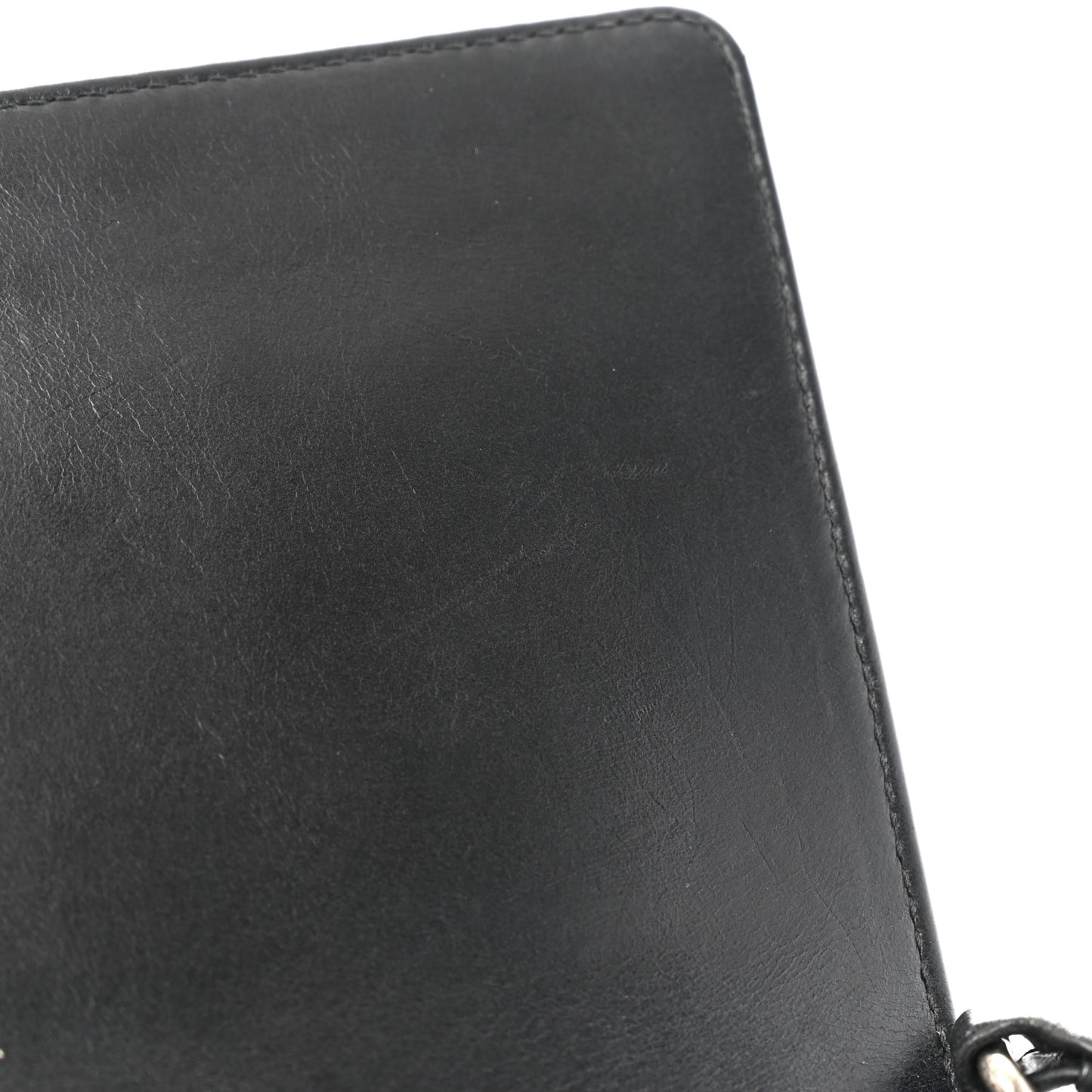 Calfskin Embossed Medium Paris Salzburg Boy Flap Black
