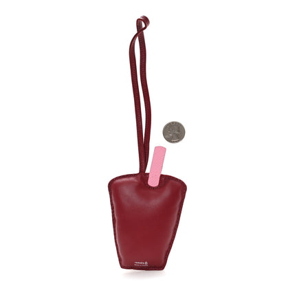 Hermes Epsom Lambskin Suede Petit H Bubble Tea Charm 2 of 3