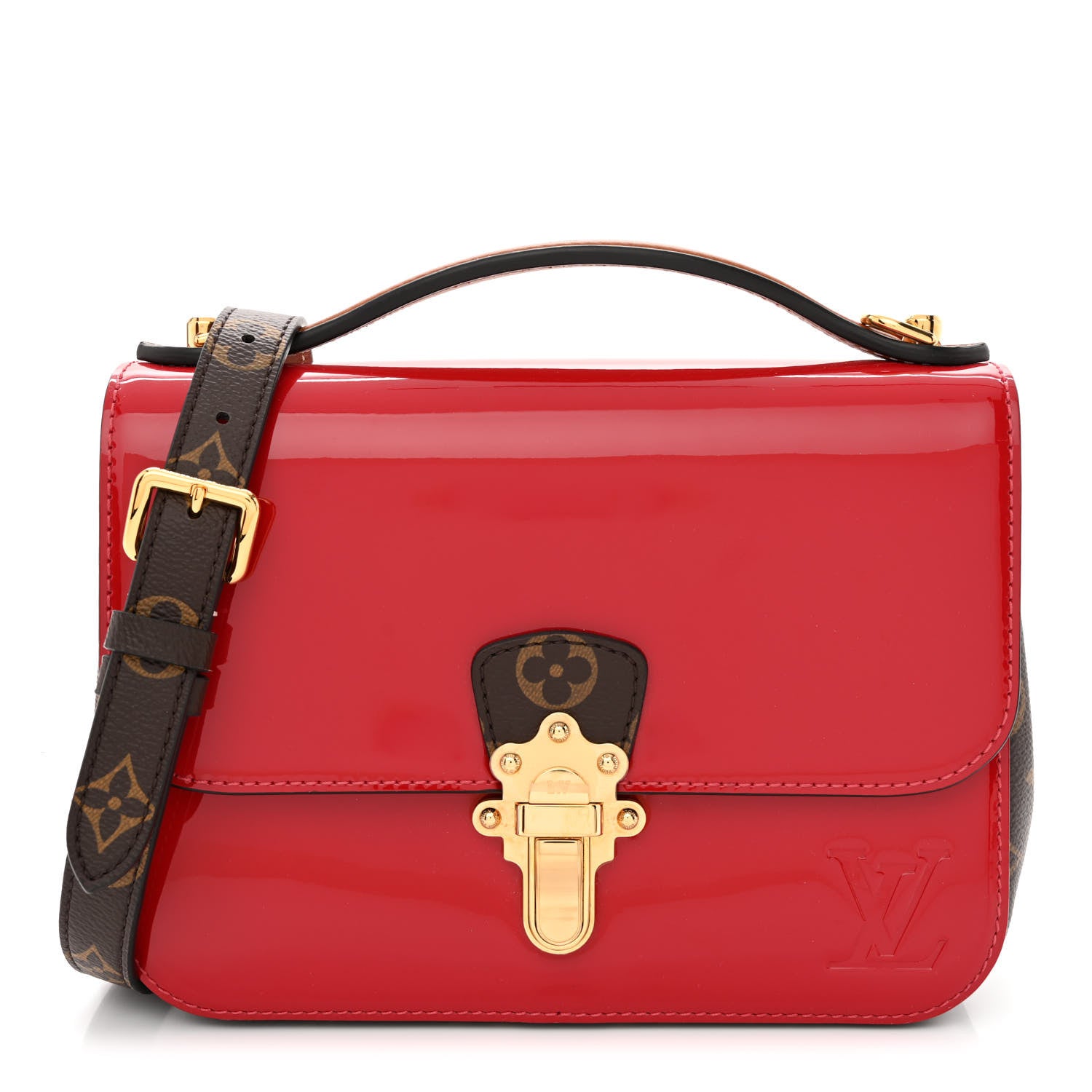 Louis Vuitton Patent Calfskin Monogram Cherrywood BB Scarlet 1 of 13