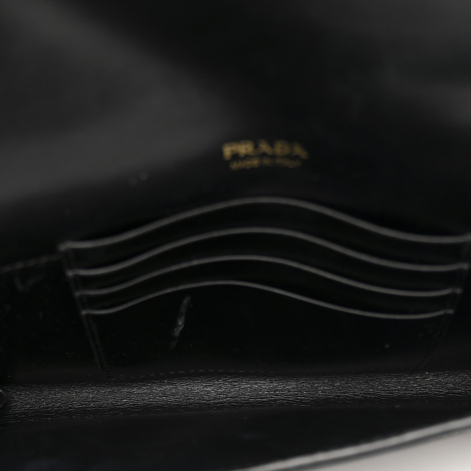 Prada Vernice Metal Triangle Logo Clutch Black 5 of 13