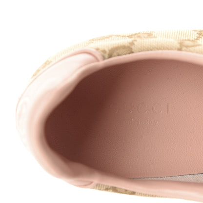 Gucci Monogram Nappa Interlocking G Sneakers 37 New Sand Rose Dragea 7 of 10