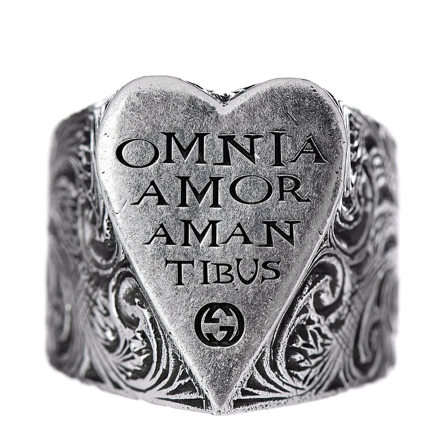 Sterling Silver Engraved Heart Ring 60 9.25