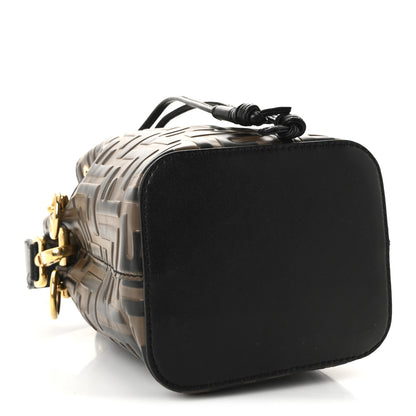 Fendi Vitello Liberty F is Fendi Bi-Color FF 1974 Embossed Mini Mon Tresor Bucket Bag Maya Black 4 of 10