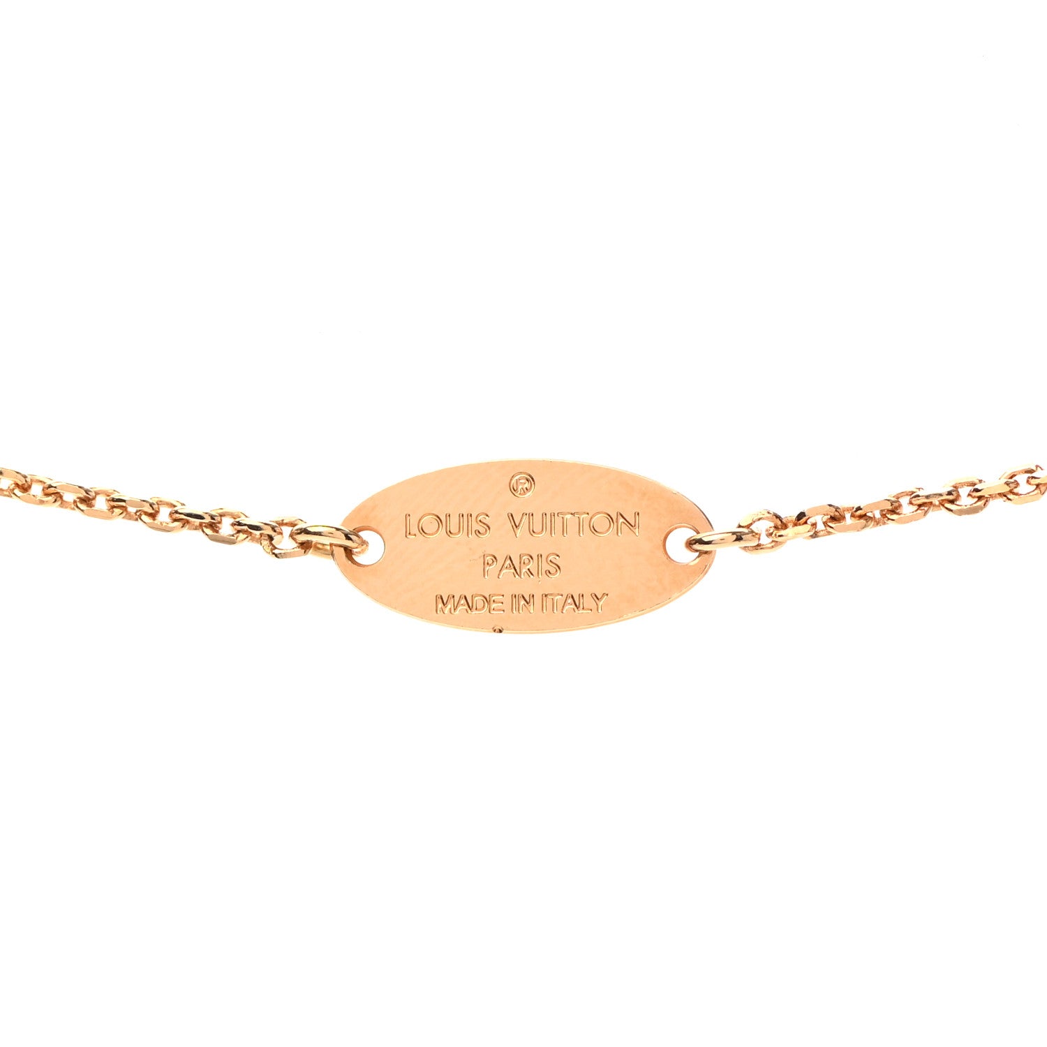 Louis Vuitton Brass Vendome Necklace Gold 5 of 6