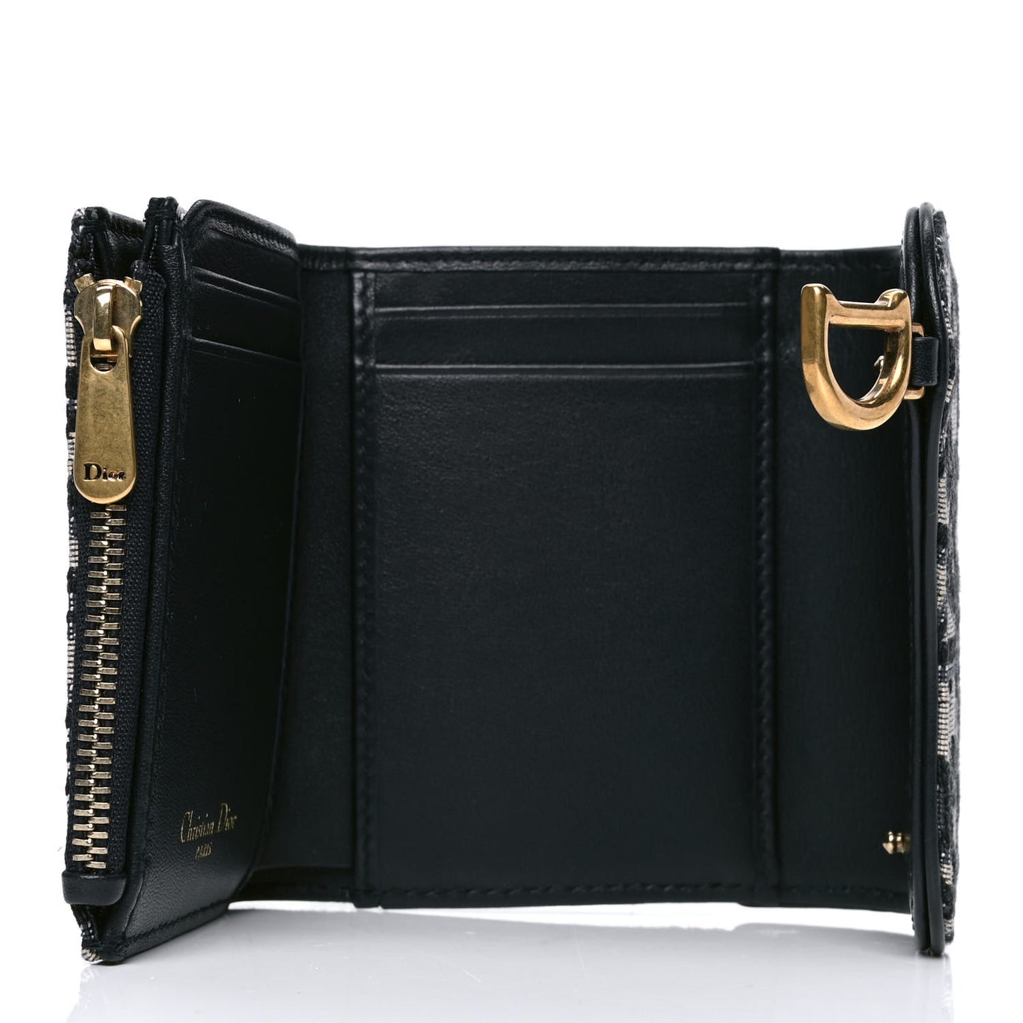 Oblique Saddle Lotus Wallet Blue