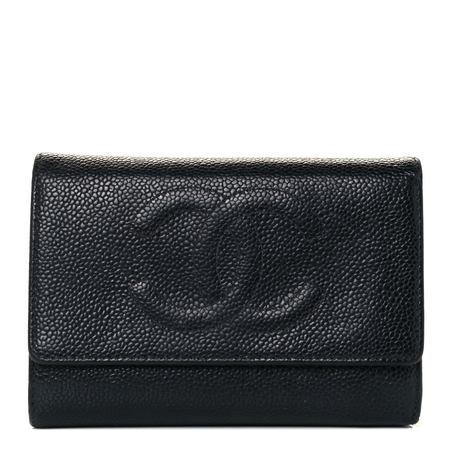 Caviar Timeless CC Compact Wallet Black