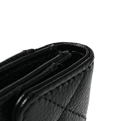 Chanel Caviar Quilted Flap Card Holder Wallet Black 11 of 12
