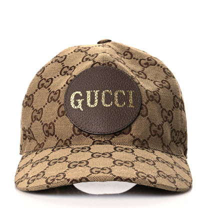 Gucci Monogram Textured Dollar Calfskin Zeno Baseball Hat XL Beige 2 of 9